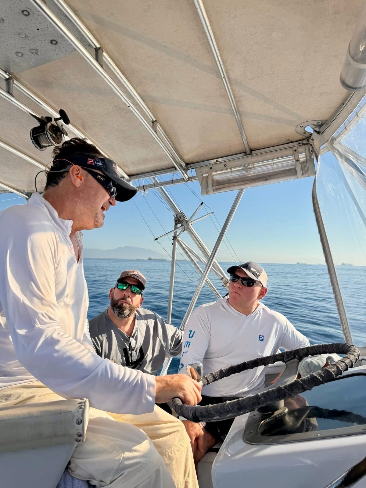 Capt. Brad Philipps at the helm in Guatemala
