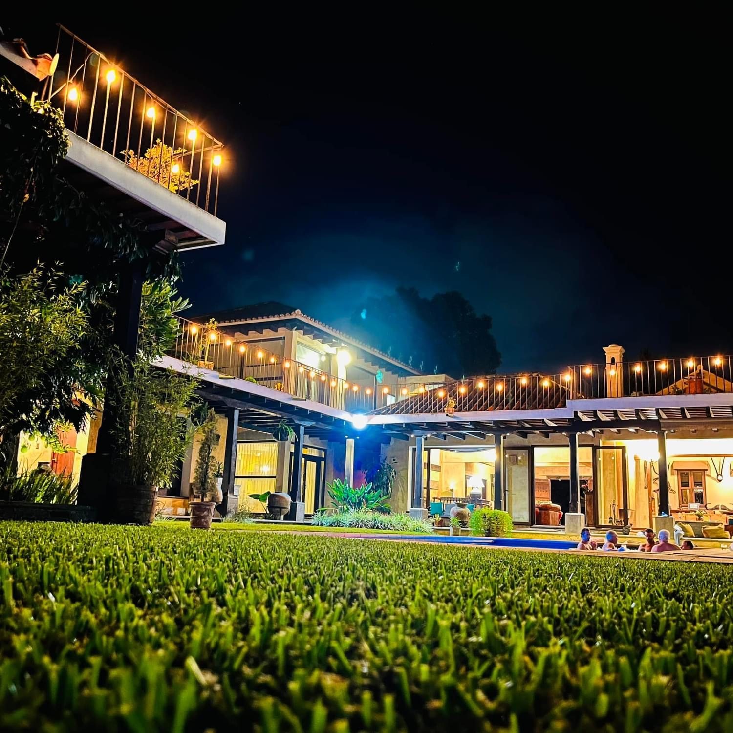 Casa Philipps in Antigua Guatemala at night
