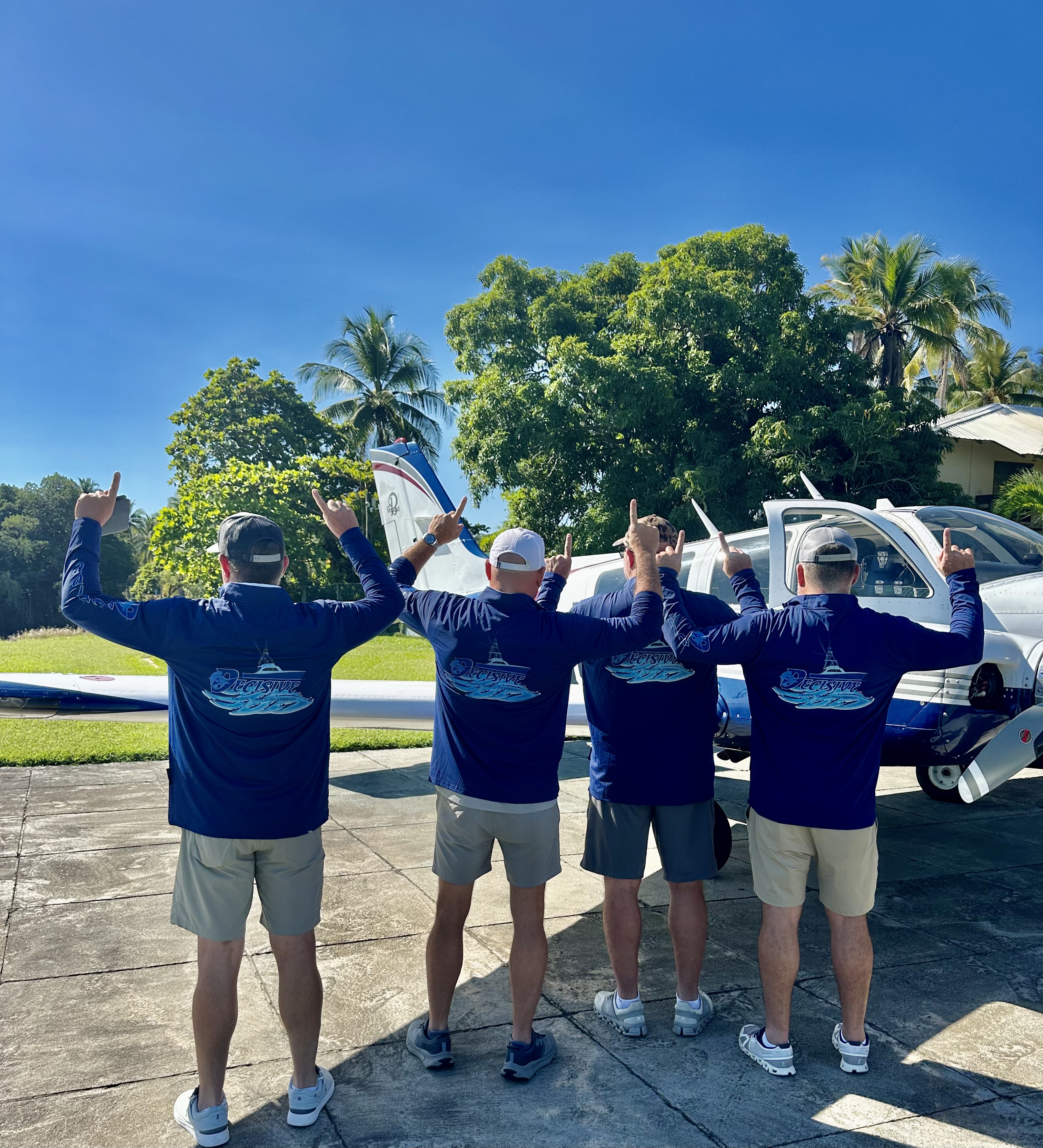 Private fly-in charter on the tarmac