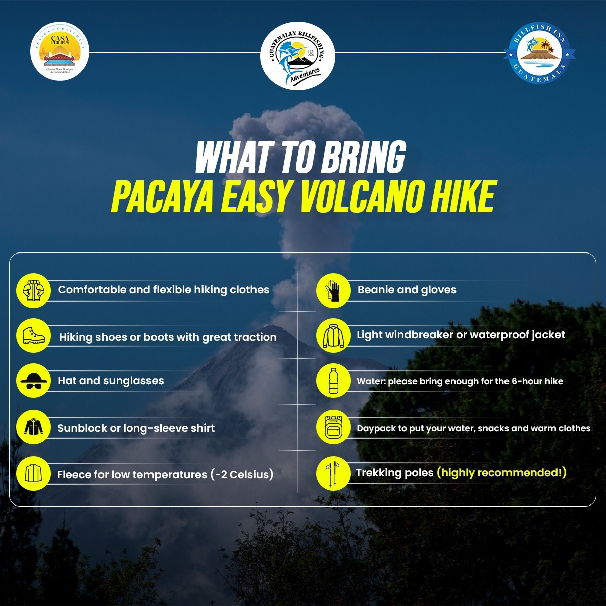 What to Bring Volcano Hike