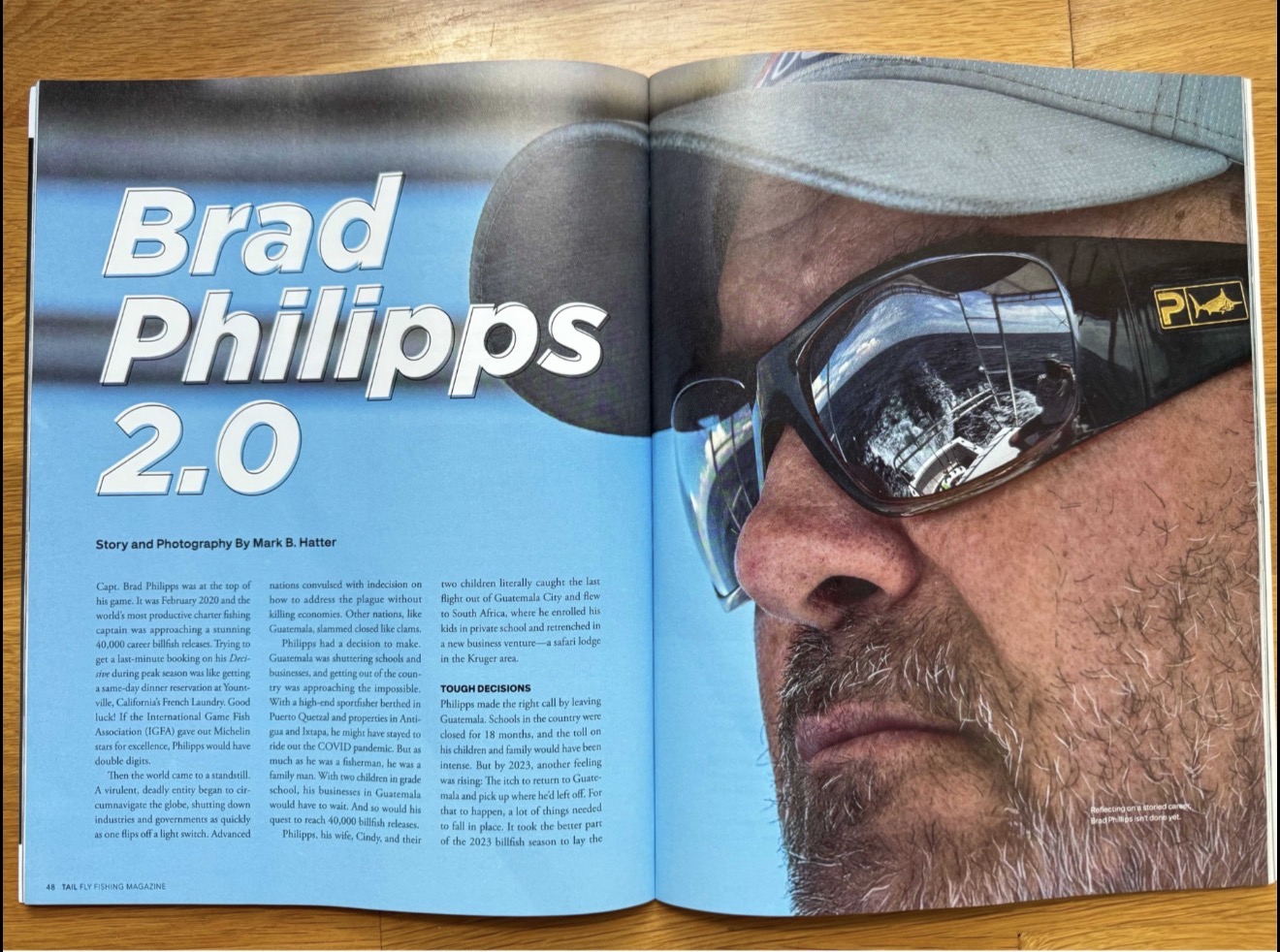 Brad Philipps 2.0 opening spread in TAIL Fly Fishing Magazine