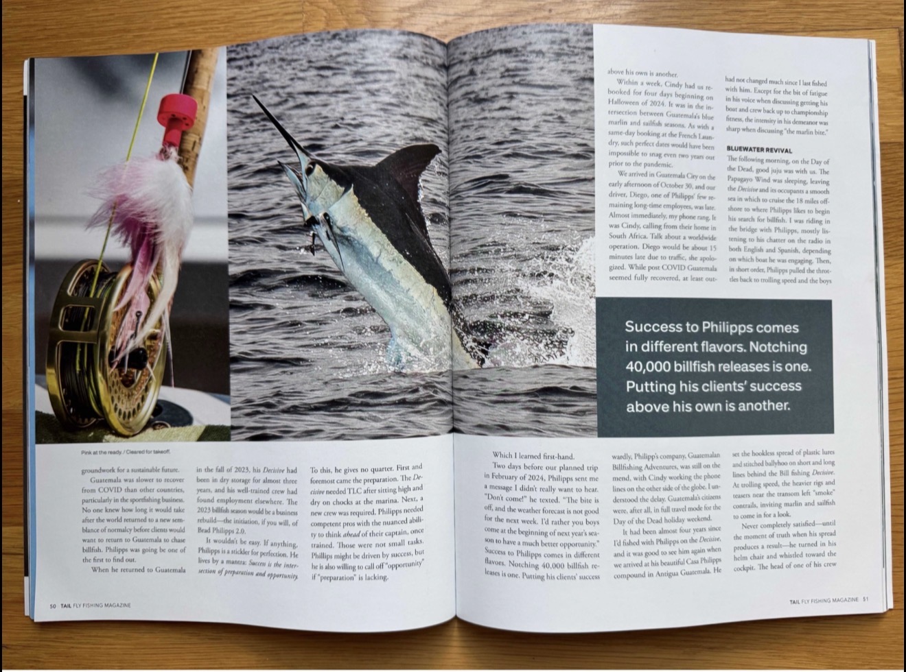 Blue marlin and fly fishing spread from the Brad Philipps 2.0 feature