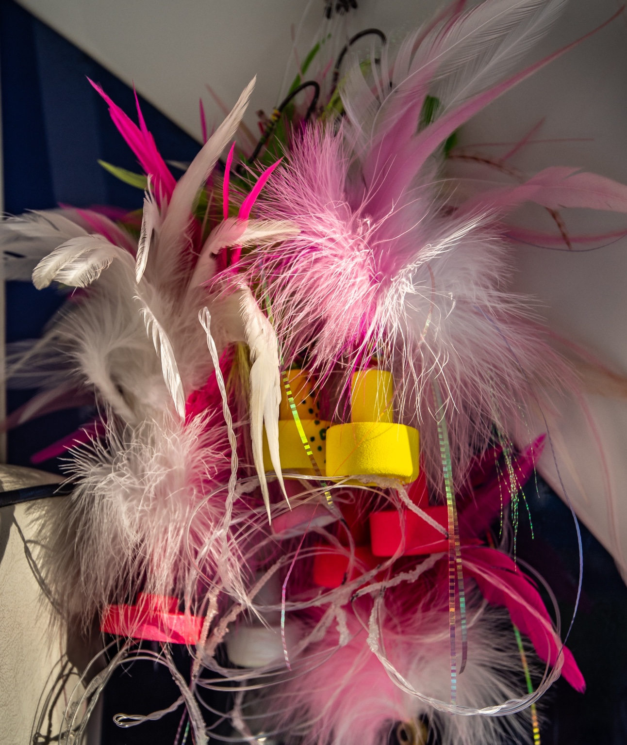 Prepared fly-fishing materials and tackle aboard Decisive, photographed by Mark Hatter