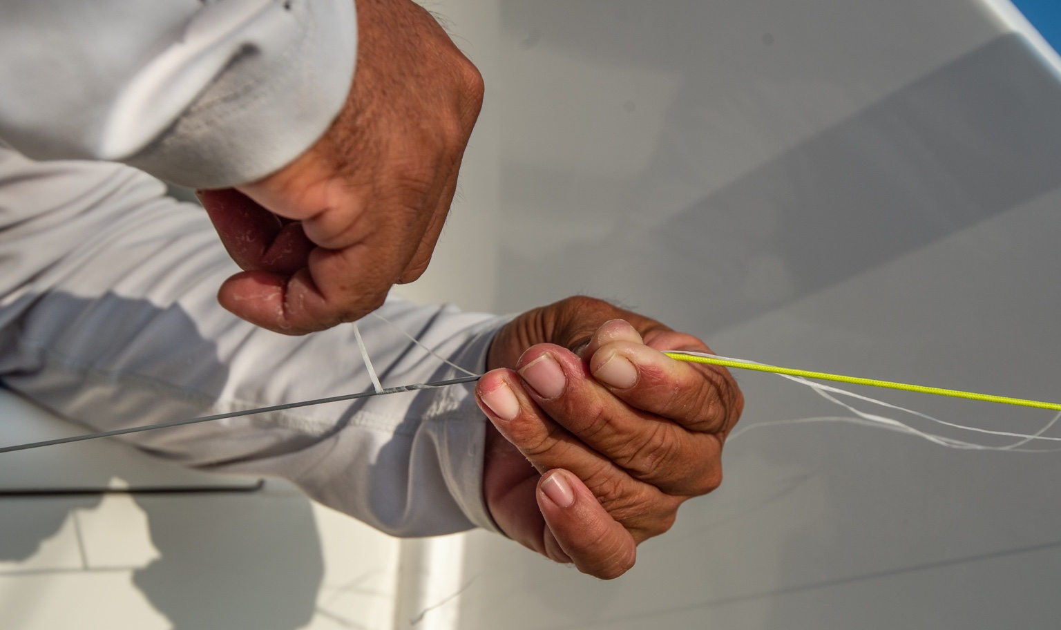 Careful leader rigging for offshore fly fishing