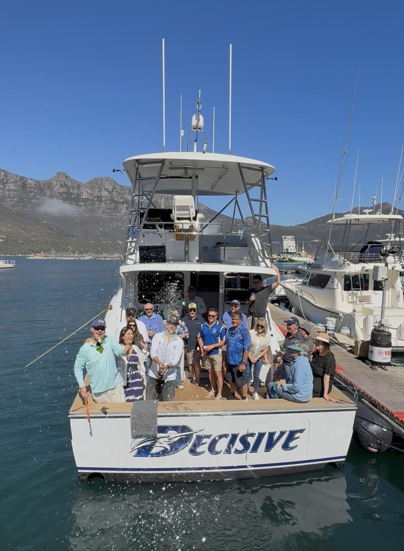 Christening celebration aboard the new Decisive in Hout Bay